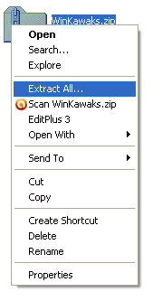UnZip WinKawaks.zip: Extract All UnZip WinKawaks.zip: Extract All