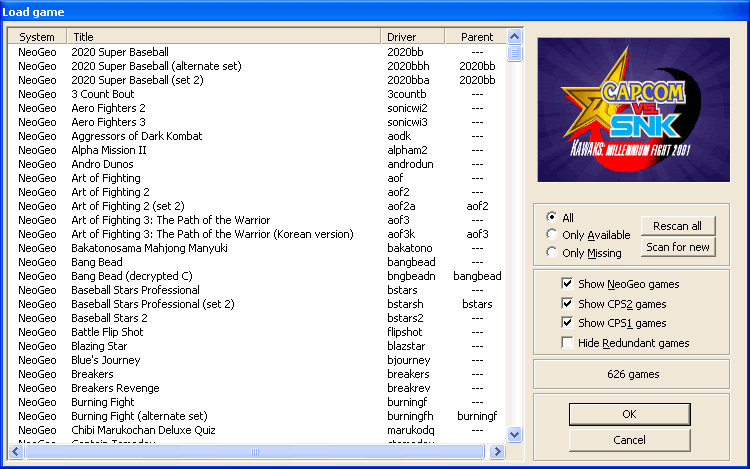 Load Roms: Load game. Load Roms: Load game.