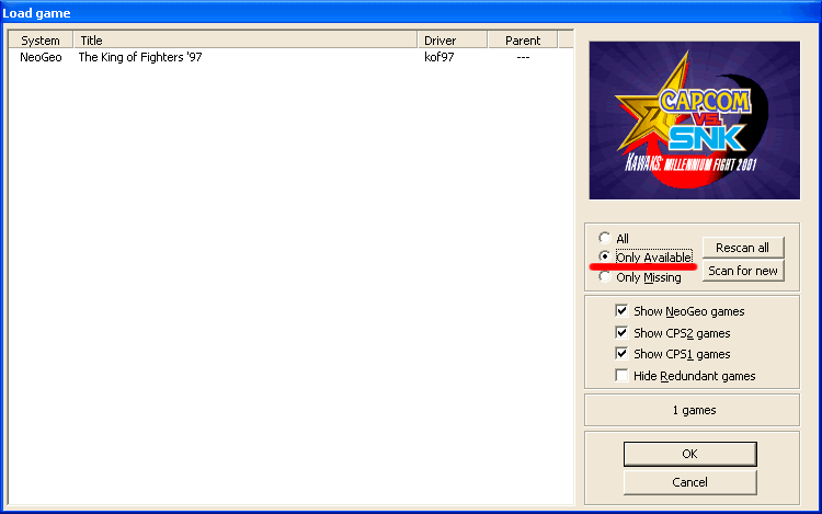 Load Roms: Load game Only Available. Load Roms: Load game. Only Available